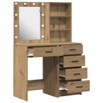 vidaXL Masă de Machiaj 2 pcs Maro 50 x 41 x 135 cm Lemn compozit