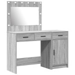 vidaXL Masă de Machiaj cu ușă 2 pcs Gri 40 x 41 x 75 cm Lemn compozit vidaXL Masă de Machiaj cu ușă 2 pcs Gri 40 x 41 x 75 cm Lemn compozit