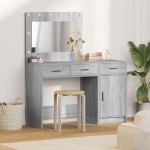 vidaXL Masă de Machiaj cu ușă 2 pcs Gri 40 x 41 x 75 cm Lemn compozit vidaXL Masă de Machiaj cu ușă 2 pcs Gri 40 x 41 x 75 cm Lemn compozit