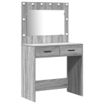vidaXL Masă de Machiaj cu ușă 2 pcs Gri 40 x 41 x 75 cm Lemn compozit vidaXL Masă de Machiaj cu ușă 2 pcs Gri 40 x 41 x 75 cm Lemn compozit