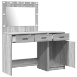 vidaXL Masă de Machiaj cu ușă 2 pcs Gri 40 x 41 x 75 cm Lemn compozit vidaXL Masă de Machiaj cu ușă 2 pcs Gri 40 x 41 x 75 cm Lemn compozit
