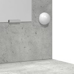 vidaXL Set masă toaletă cu LED, 2 piese, gri beton, lemn prelucrat