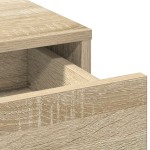 vidaXL Set masă toaletă cu LED 3 piese, stejar sonoma lemn prelucrat