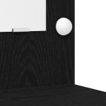 vidaXL Set masă toaletă cu LED, 2 piese, negru, lemn prelucrat