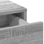 vidaXL Masă de Machiaj cu lumini de oglindă 2 pcs Gri Lemn compozit