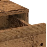 vidaXL Set masă de toaletă cu LED 2 pcs Lemn vechi Lemn compozit