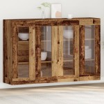 vidaXL Dulap montat pe perete 2 pcs Lemn vechi 69.5 x 34 x 90 cm