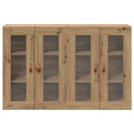 vidaXL Dulap montat pe perete 2 pcs stejar artizanal 69.5 x 34 x 90 cm