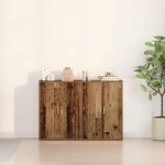 vidaXL Bufet cu raft cu depozitare cu ușă Lemn vechi 60 x 31 x 84 cm Lemn compozit vidaXL Bufet cu raft cu depozitare cu ușă Lemn vechi 60 x 31 x 84 cm Lemn compozit
