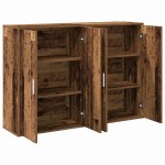 vidaXL Bufet cu raft cu depozitare cu ușă Lemn vechi 60 x 31 x 84 cm Lemn compozit vidaXL Bufet cu raft cu depozitare cu ușă Lemn vechi 60 x 31 x 84 cm Lemn compozit