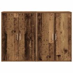vidaXL Bufet cu raft cu depozitare cu ușă Lemn vechi 60 x 31 x 84 cm Lemn compozit vidaXL Bufet cu raft cu depozitare cu ușă Lemn vechi 60 x 31 x 84 cm Lemn compozit