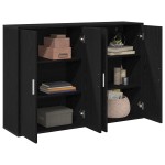 vidaXL Bufet Stejar negru 60 x 31 x 84 cm Lemn compozit vidaXL Bufet Stejar negru 60 x 31 x 84 cm Lemn compozit