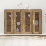 vidaXL Dulap montat pe perete 2 pcs stejar artizanal 69.5 x 34 x 90 cm