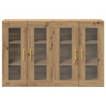vidaXL Dulap montat pe perete 2 pcs stejar artizanal 69.5 x 34 x 90 cm