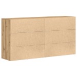 vidaXL Bufeturi 2 pcs stejar artizanal 79 x 38 x 80 cm Lemn compozit