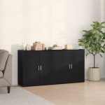 vidaXL Bufeturi 2 pcs Stejar negru 79 x 38 x 80 cm Lemn compozit vidaXL Bufeturi 2 pcs Stejar negru 79 x 38 x 80 cm Lemn compozit