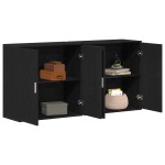 vidaXL Bufeturi 2 pcs Stejar negru 79 x 38 x 80 cm Lemn compozit vidaXL Bufeturi 2 pcs Stejar negru 79 x 38 x 80 cm Lemn compozit
