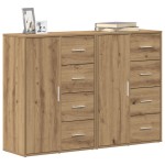vidaXL Bufeturi 2 pcs stejar artizanal 60 x 31 x 84 cm Lemn compozit vidaXL Bufeturi 2 pcs stejar artizanal 60 x 31 x 84 cm Lemn compozit