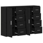 vidaXL Bufeturi 2 pcs Stejar negru 60 x 31 x 84 cm Lemn compozit