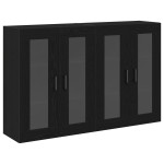 vidaXL Dulap montat pe perete 2 pcs Stejar negru 69.5 x 34 x 90 cm