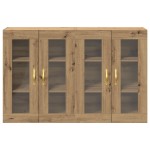 vidaXL Dulap montat pe perete 2 pcs stejar artizanal 69.5 x 34 x 90 cm