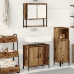 vidaXL Set de mobilier pentru baie cu ușă 2 pcs Maro 60 x 30 x 60 cm vidaXL Set de mobilier pentru baie cu ușă 2 pcs Maro 60 x 30 x 60 cm