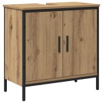 vidaXL Set de mobilier pentru baie cu ușă 2 pcs Maro 60 x 30 x 60 cm vidaXL Set de mobilier pentru baie cu ușă 2 pcs Maro 60 x 30 x 60 cm