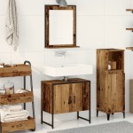 vidaXL Set de mobilier pentru baie cu ușă 2 pcs Maro 60 x 33 x 60 cm vidaXL Set de mobilier pentru baie cu ușă 2 pcs Maro 60 x 33 x 60 cm