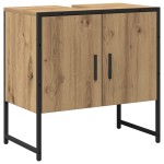 vidaXL Set de mobilier pentru baie Pe perete 2 pcs Maro Lemn compozit