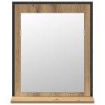 vidaXL Set de mobilier pentru baie Pe perete 2 pcs Maro Lemn compozit