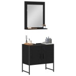 vidaXL Set de mobilier pentru baie cu ușă 2 pcs Negru 60 x 33 x 60 cm vidaXL Set de mobilier pentru baie cu ușă 2 pcs Negru 60 x 33 x 60 cm