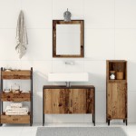 vidaXL Set de mobilier pentru baie cu ușă 2 pcs Maro 80 x 33 x 60 cm vidaXL Set de mobilier pentru baie cu ușă 2 pcs Maro 80 x 33 x 60 cm