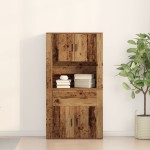 vidaXL Highboard cu sertar Lemn vechi 80 x 33 x 150 cm Lemn compozit vidaXL Highboard cu sertar Lemn vechi 80 x 33 x 150 cm Lemn compozit