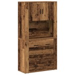 vidaXL Înălțat cu sertar Lemn vechi 80 x 33 x 150 cm Lemn compozit vidaXL Înălțat cu sertar Lemn vechi 80 x 33 x 150 cm Lemn compozit