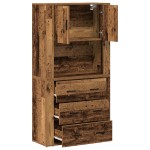 vidaXL Înălțat cu sertar Lemn vechi 80 x 33 x 150 cm Lemn compozit vidaXL Înălțat cu sertar Lemn vechi 80 x 33 x 150 cm Lemn compozit