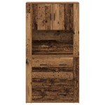 vidaXL Înălțat cu sertar Lemn vechi 80 x 33 x 150 cm Lemn compozit vidaXL Înălțat cu sertar Lemn vechi 80 x 33 x 150 cm Lemn compozit