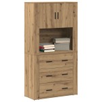 vidaXL Înălțat stejar artizanal 80 x 33 x 150 cm Lemn compozit vidaXL Înălțat stejar artizanal 80 x 33 x 150 cm Lemn compozit