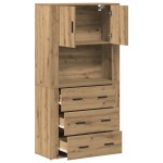 vidaXL Înălțat stejar artizanal 80 x 33 x 150 cm Lemn compozit vidaXL Înălțat stejar artizanal 80 x 33 x 150 cm Lemn compozit