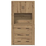 vidaXL Înălțat stejar artizanal 80 x 33 x 150 cm Lemn compozit vidaXL Înălțat stejar artizanal 80 x 33 x 150 cm Lemn compozit