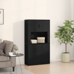 vidaXL Biblioteca Stejar negru 80x33x150 cm Lemn prelucrat vidaXL Biblioteca Stejar negru 80x33x150 cm Lemn prelucrat