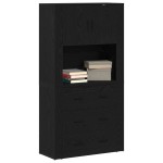 vidaXL Biblioteca Stejar negru 80x33x150 cm Lemn prelucrat vidaXL Biblioteca Stejar negru 80x33x150 cm Lemn prelucrat