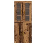 vidaXL Bufet 2 pcs Lemn vechi 69.5 x 34 x 180 cm Lemn compozit