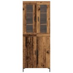 vidaXL Bufet 2 pcs Lemn vechi 69,5 x 34 x 180 cm Lemn compozit