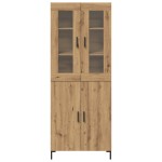 vidaXL Bufet 2 pcs stejar artizanal 69,5 x 34 x 180 cm Lemn compozit