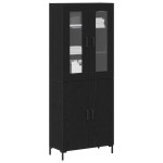 vidaXL Bufet cu dulap de perete Negru Stejar lemn compus vidaXL Bufet cu dulap de perete Negru Stejar lemn compus