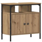 vidaXL Set de mobilier pentru baie cu ușă 3 pcs Maro 80 x 30 x 60 cm vidaXL Set de mobilier pentru baie cu ușă 3 pcs Maro 80 x 30 x 60 cm