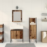 vidaXL Set de mobilier pentru baie 3 pcs Maro 33 x 33 x 102.5 cm