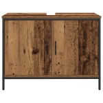 vidaXL Set de mobilier pentru baie cu ușă 3 pcs Maro 80 x 30 x 44 cm vidaXL Set de mobilier pentru baie cu ușă 3 pcs Maro 80 x 30 x 44 cm