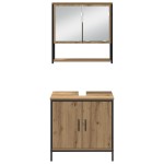 vidaXL Set de mobilier pentru baie 3 pcs Maro 33 x 33 x 102.5 cm vidaXL Set de mobilier pentru baie 3 pcs Maro 33 x 33 x 102.5 cm