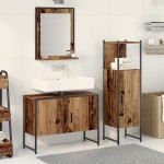 vidaXL Set de mobilier pentru baie 3 pcs Maro 33 x 33 x 102.5 cm vidaXL Set de mobilier pentru baie 3 pcs Maro 33 x 33 x 102.5 cm